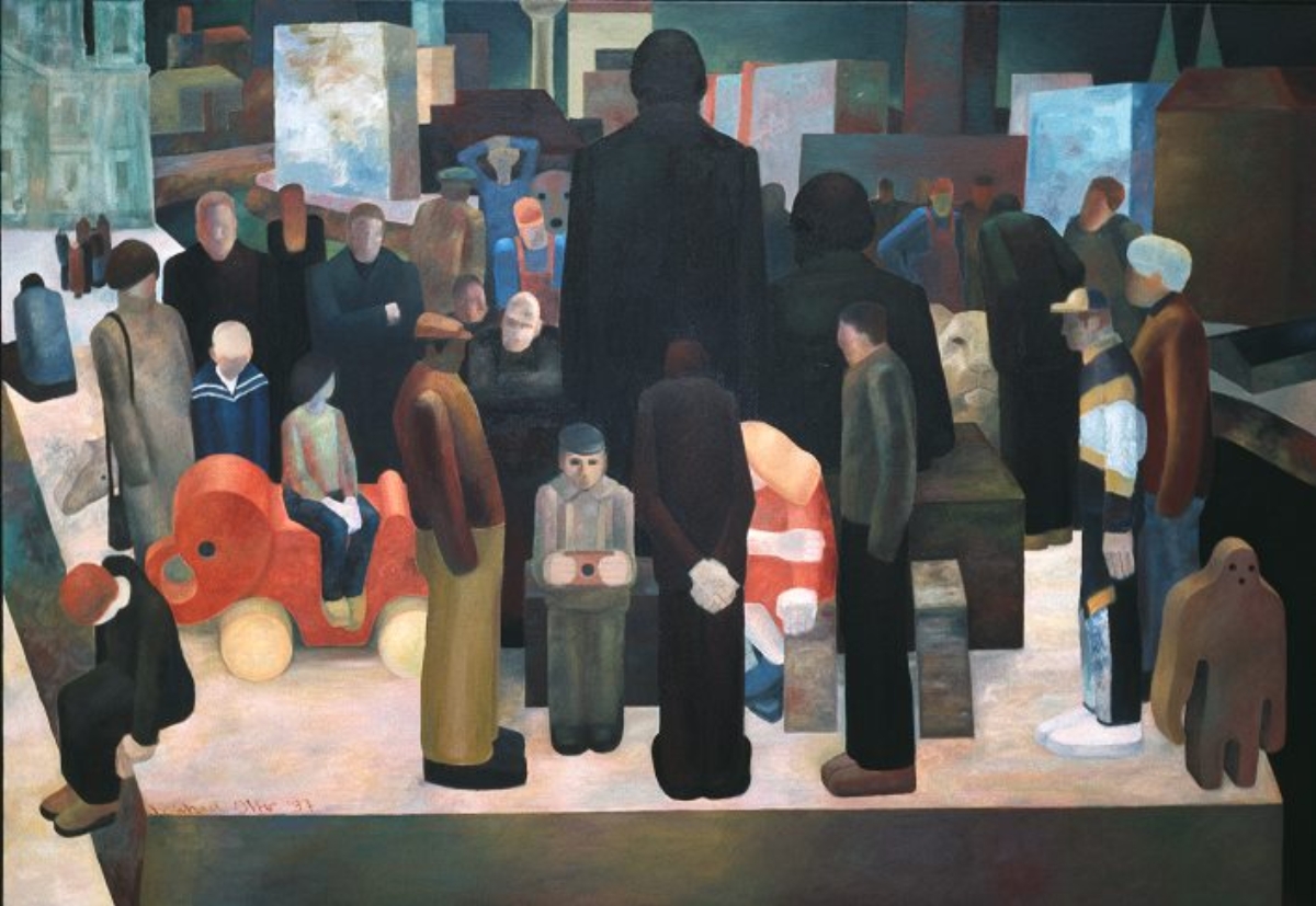 mo_1997_Die_Ansammlung_Oel_auf_Leinwand_112x163cm