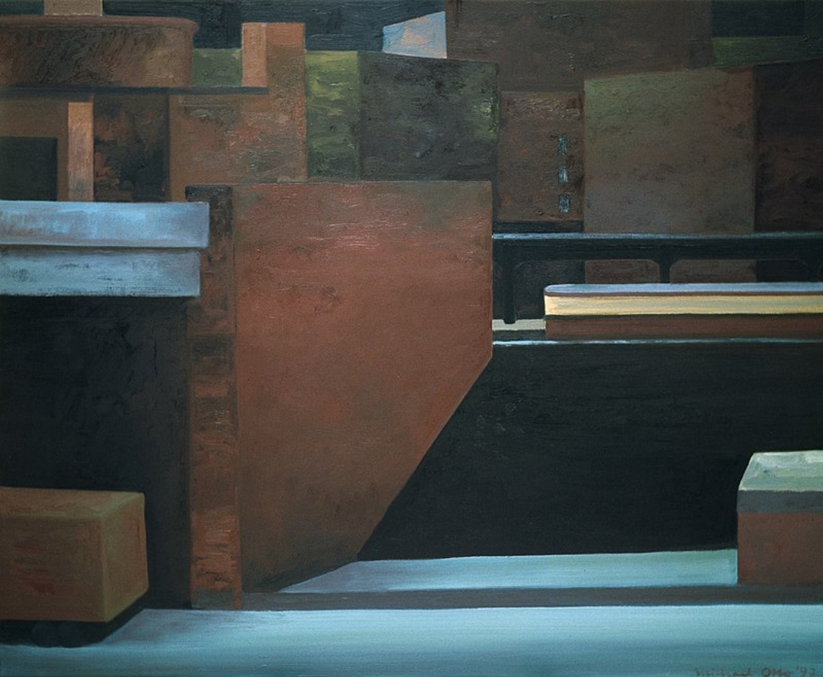 mo_1997_S-Bahnhof_Feuerbachstrasse_nachts_Oel_auf_Leinwand_80,5x98,5cm