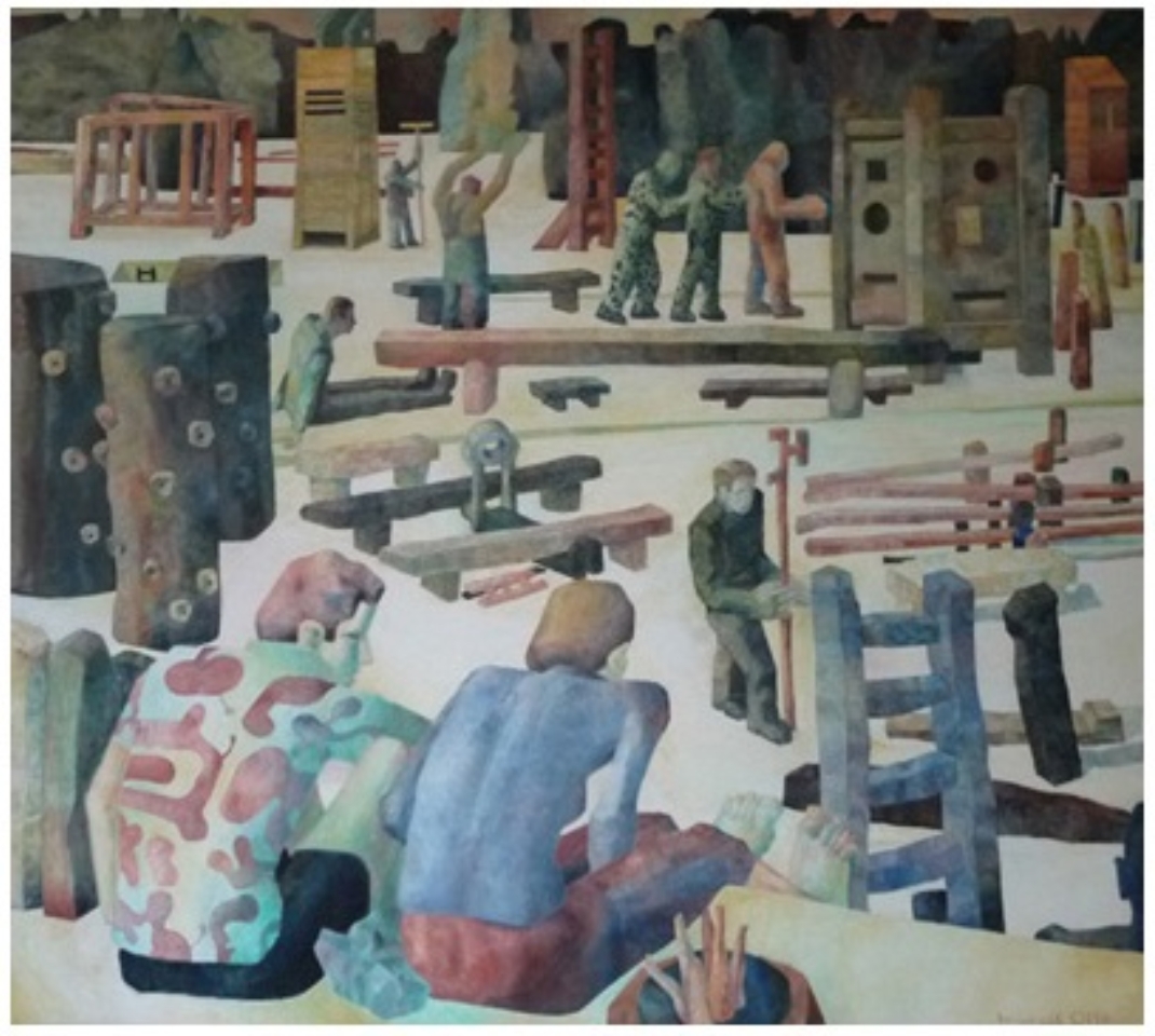 mo_2010_Trimmdich_Oel_auf_Leinwand_180x200cm